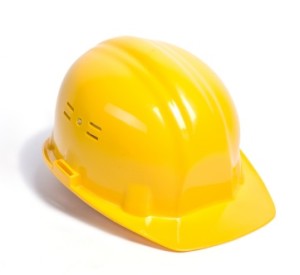 image of a yellow construction hard hat