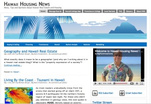 HawaiiHousingNews.com Homepage screenshot